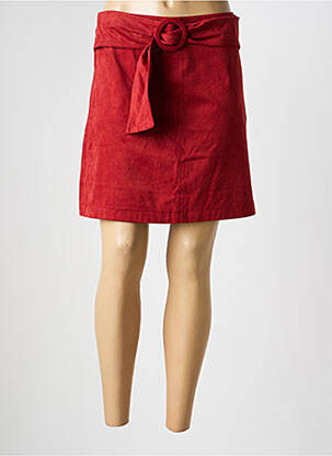 Jupe courte taille à pinces orange MOLLY BRACKEN femme