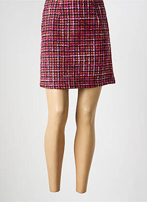 Jupe courte taille à pinces rose LILI SIDONIO femme