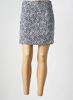 Jupe courte coupe droite bleu LA PETITE ETOILE femme