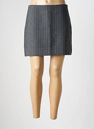 Jupe courte taille à pinces gris GRACE & MILA femme