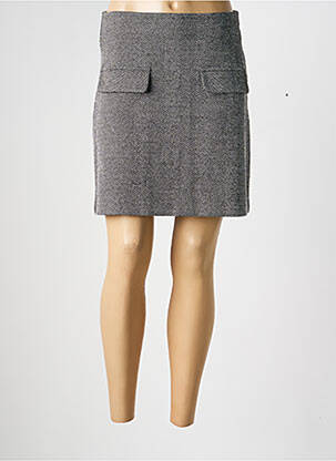 Jupe courte taille normale gris ICHI femme