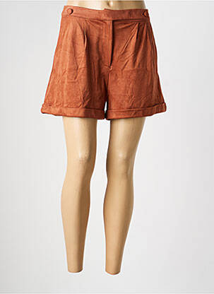 Short taille à pinces taille normale orange ANDY & LUCY femme
