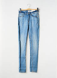 Jeans coupe slim stretch taille haute bleu ICHI femme