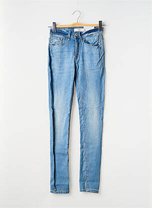 Jeans coupe slim stretch taille haute bleu ICHI femme