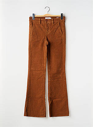 Pantalon flare stretch taille normale jaune HAPPY femme