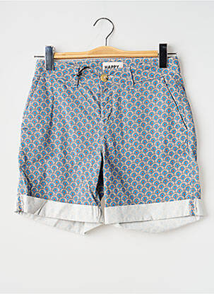 Short taille à pinces taille normale bleu HAPPY femme