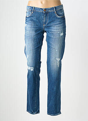 Jeans coupe slim effet usé délavé taille normale bleu LE TEMPS DES CERISES femme