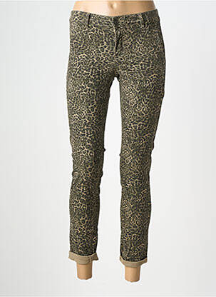 Pantalon 7/8 stretch taille normale vert HAPPY femme