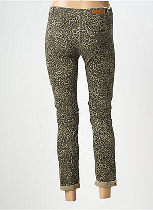 Pantalon 7/8 stretch taille normale vert HAPPY femme