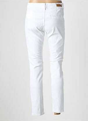 Pantalon chino tissage popeline taille normale blanc HAPPY femme