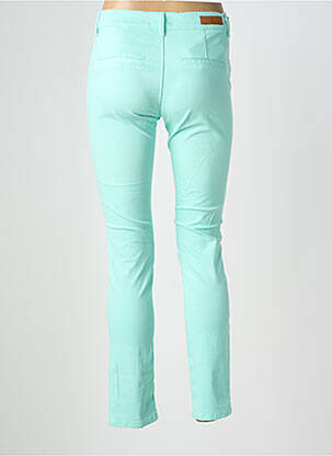 Pantalon chino tissage popeline taille normale bleu HAPPY femme