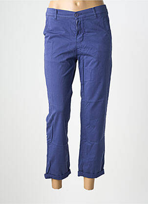 Pantalon 7/8 stretch taille normale bleu HAPPY femme