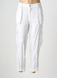 Pantalon droit tissage popeline taille normale blanc LPB femme