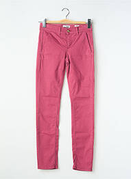 Pantalon chino tissage popeline taille normale violet HAPPY femme
