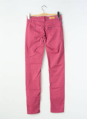 Pantalon chino tissage popeline taille normale violet HAPPY femme