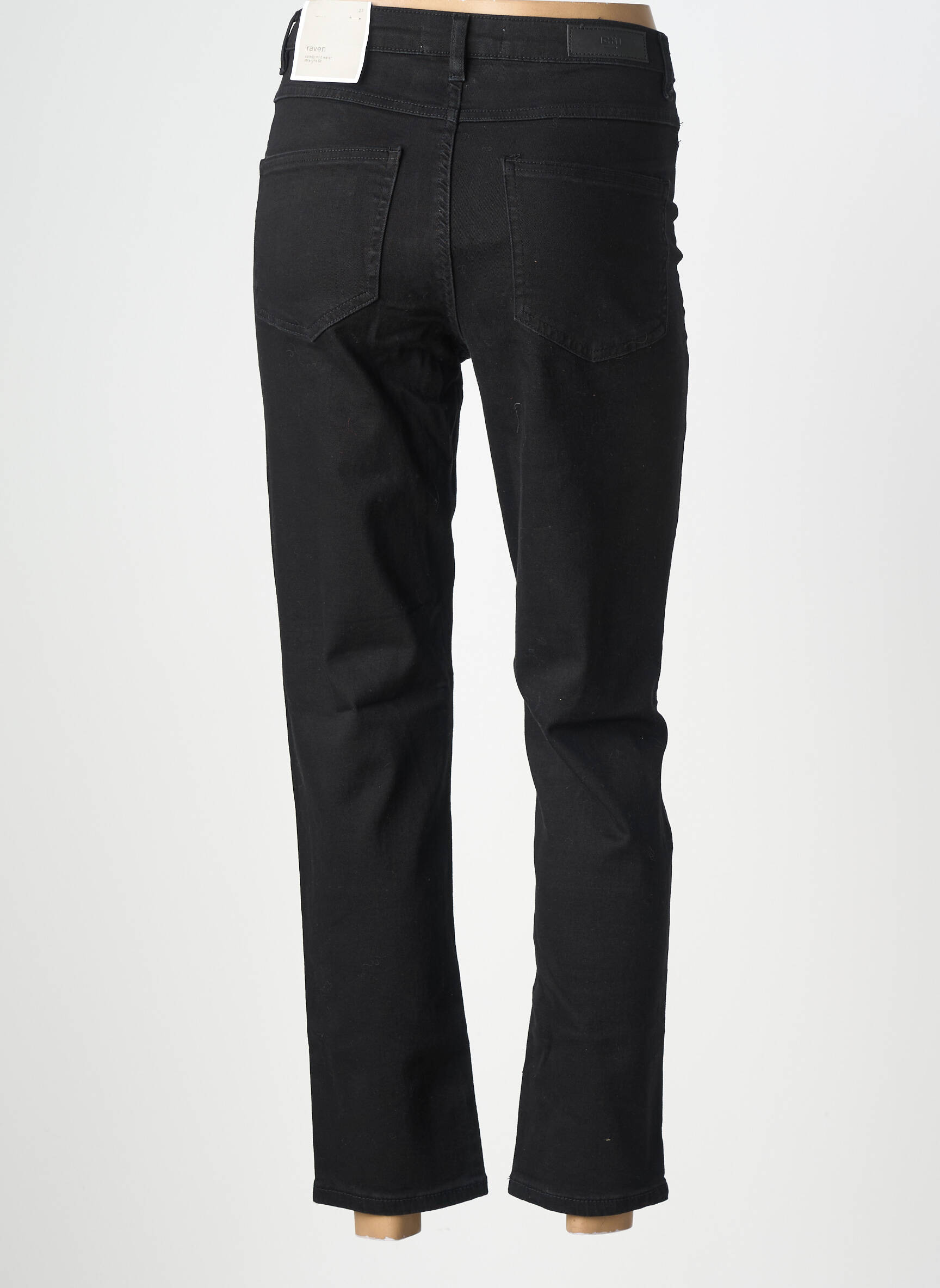Jeans coupe slim stretch taille normale noir ICHI femme