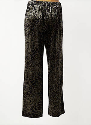 Pantalon droit fermeture zippée sous rabat avec crochet vert MOLLY BRACKEN femme