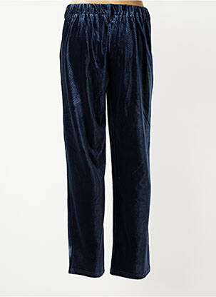 Pantalon droit fermeture zippée sous rabat avec crochet bleu MOLLY BRACKEN femme