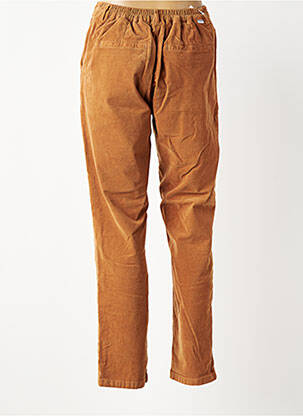 Pantalon droit fermeture zippée sous rabat boutonné beige HAPPY femme