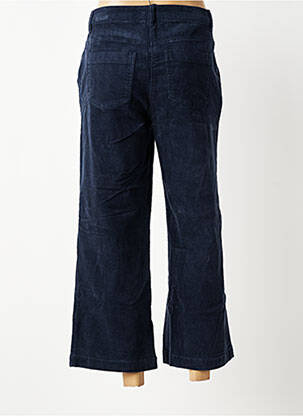 Pantalon 7/8 fermeture zippée sous rabat boutonné bleu ICHI femme
