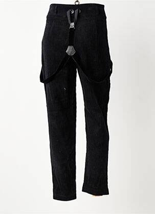 Pantalon slim fermeture zippée sous rabat boutonné noir LILI SIDONIO femme