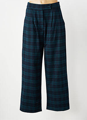 Pantalon flare fermeture zippée sous rabat avec crochet vert MOLLY BRACKEN femme