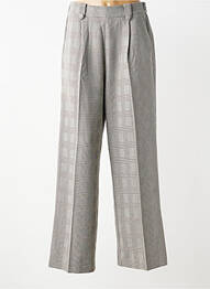 Pantalon large coupe fluide taille normale gris GRACE & MILA femme