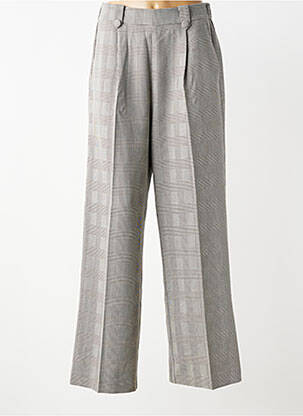 Pantalon large coupe fluide taille normale gris GRACE & MILA femme