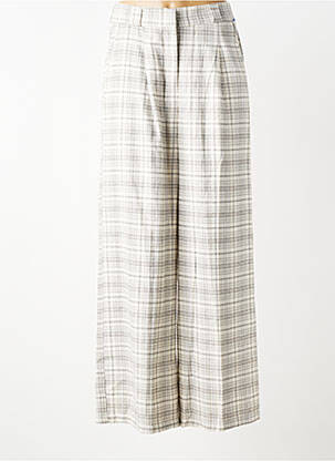 Pantalon flare taille élastique gris GRACE & MILA femme