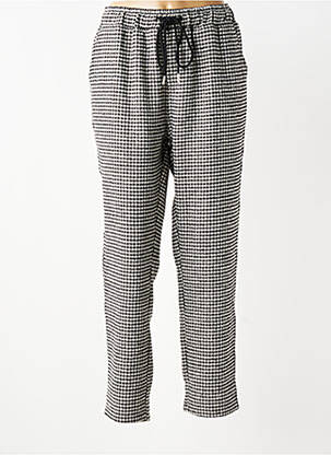 Pantalon droit taille élastique noir LILI SIDONIO femme