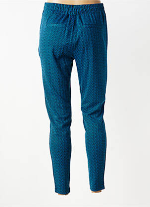 Pantalon slim taille élastique bleu ICHI femme
