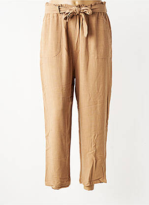 Pantalon 7/8 taille élastique beige MAZARINE femme
