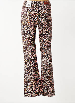 Pantalon flare coupe évasée marron LA PETITE ETOILE femme