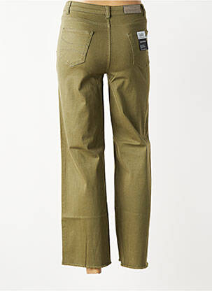Pantalon droit fermeture zippée sous rabat boutonné vert LPB femme