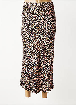Jupe longue imprimé fantaisie marron LA PETITE ETOILE femme