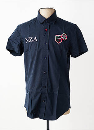 Chemise manches courtes coupe cintrée bleu CAMBERABERO homme