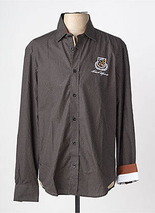 Chemise manches longues imprimé fantaisie noir CAMBERABERO homme