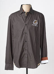 Chemise manches longues imprimé fantaisie noir CAMBERABERO homme