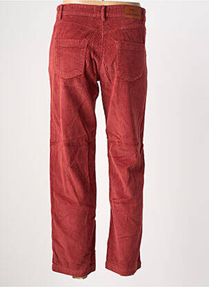 Pantalon droit fermeture zippée sous rabat boutonné taille normale rouge ROSE GARDEN femme