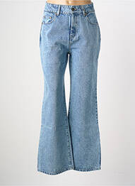 Jeans coupe large tissage brut taille normale bleu ROSE GARDEN femme
