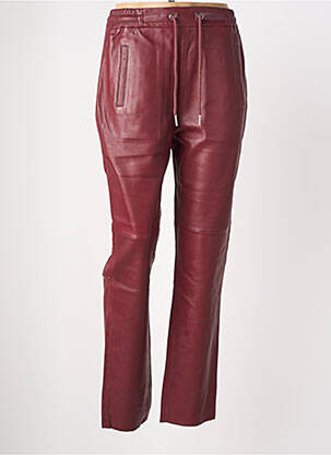Pantalon droit taille élastique taille normale rouge ROSE GARDEN femme