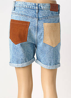 Short tissage denim taille normale bleu ROSE GARDEN femme