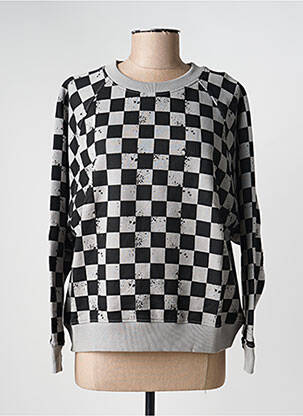 Sweat-shirt stretch manches longues gris ROSE GARDEN femme