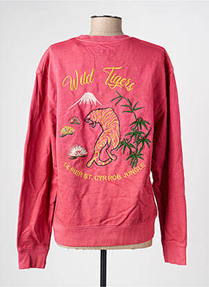 Sweat-shirt broderie manches longues rose ROSE GARDEN femme