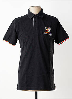 Polo coupe cintrée manches courtes noir CAMBERABERO homme