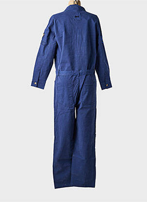 Combi-pantalon col chemisier manches longues bleu ROSE GARDEN femme