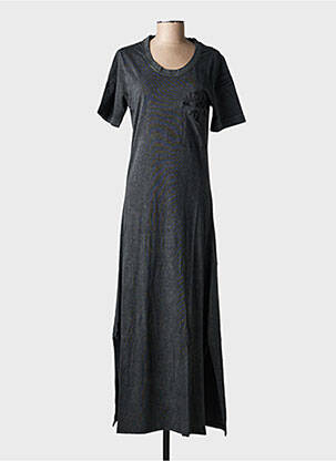 Robe longue manches courtes manches courtes gris ROSE GARDEN femme