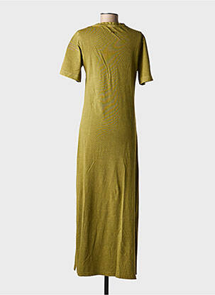 Robe longue manches courtes manches courtes vert ROSE GARDEN femme