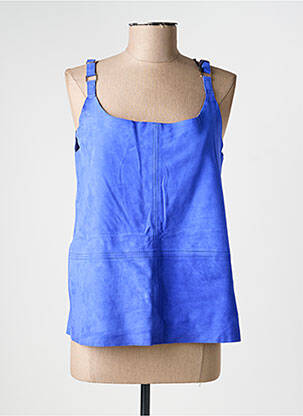 Top sans manche sans manche bleu ROSE GARDEN femme