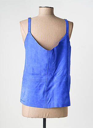 Top sans manche sans manche bleu ROSE GARDEN femme